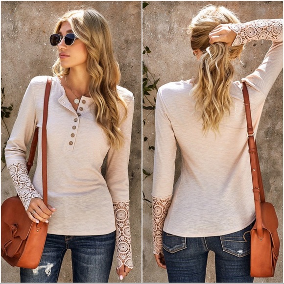 CHANGE MY WAYS CROCHET LACE LONG SLEEVE - Picture 2 of 2